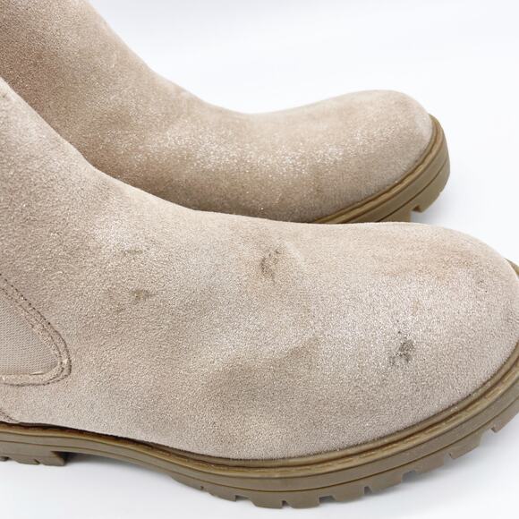 Nordstrom Girl's Noraissa Fab 4M Sand Suede Chelsea Boots Size 4 M - Picture 9 of 10